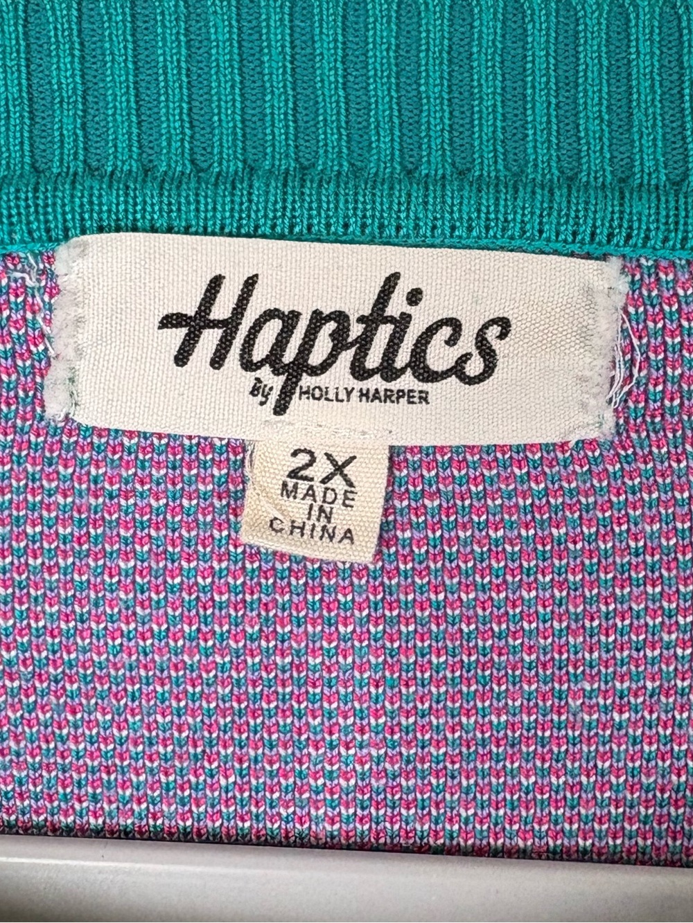 Haptics by Holly Harper Vintage Knit Ribbed Long Sleeve Floral Print Sweater - Picture 6 of 9